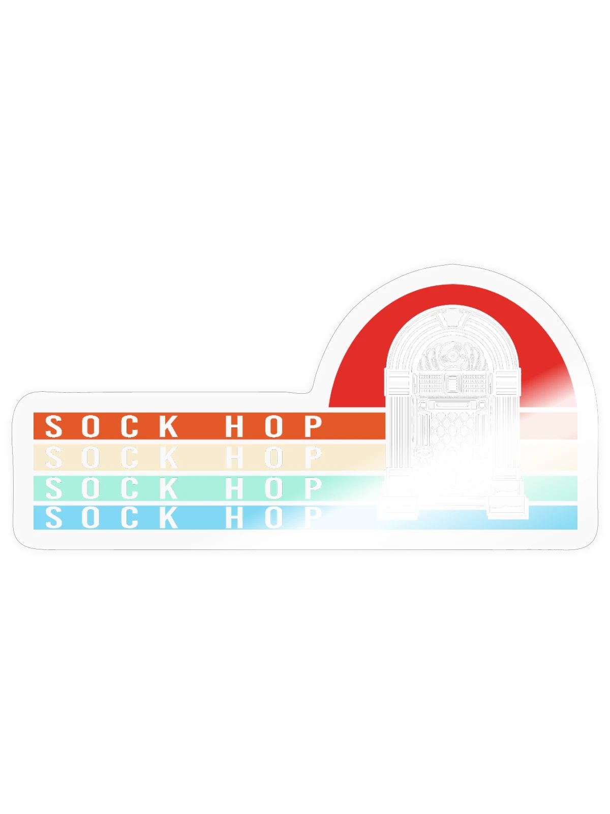 Jukebox Dance Sock Hop - Sticker - transparent glossy - Front
