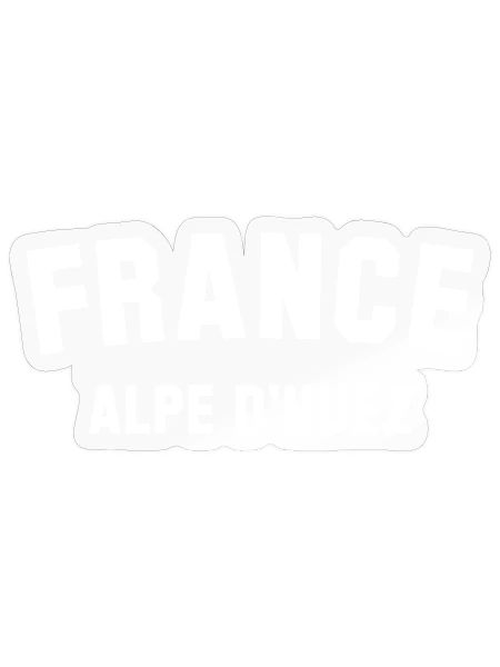 ALPE DHUEZ France - Sticker - transparent glossy - Front