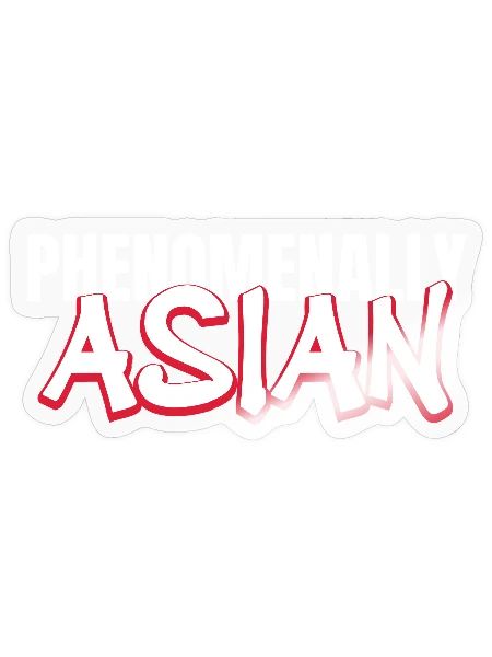 Phenomenally Asian Bold Graphic - Sticker - transparent glossy - Front