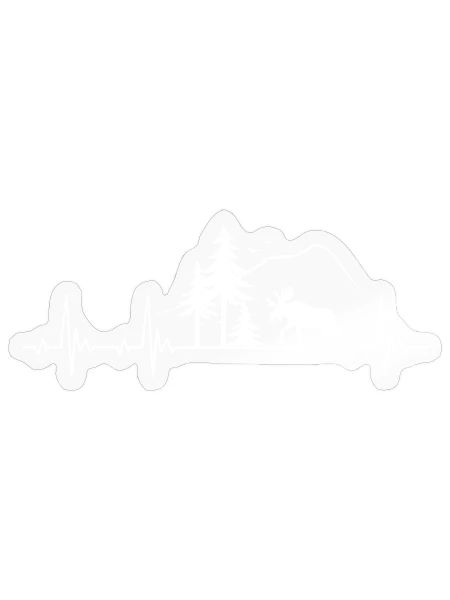 Moose heartbeat gift - Sticker - transparent glossy - Front
