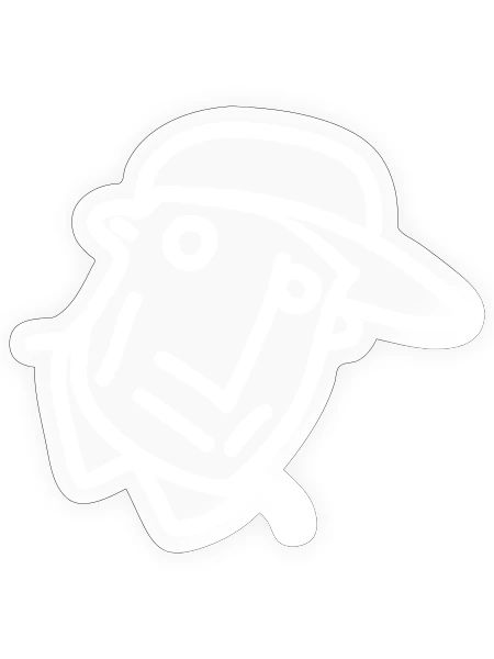 Adolescent - Sticker - brillant transparent - Devant