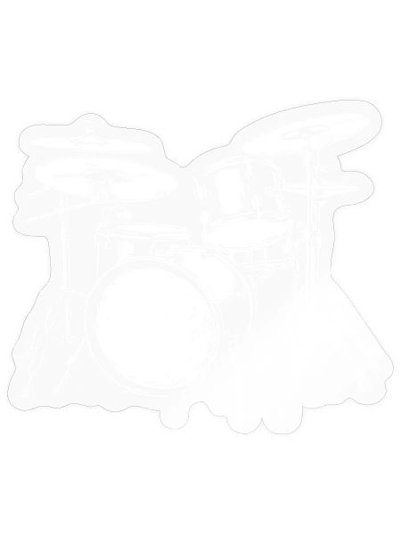 Trap Set Sketch - Sticker - transparent glossy - Front