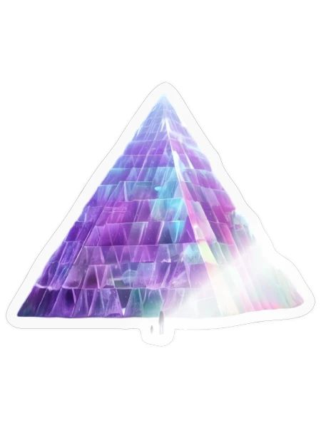 Crystal Pyramid - Sticker - transparent glossy - Front