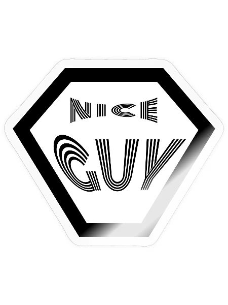 NICE GUY nerd boring single nice guy - Sticker - transparent glossy - Front