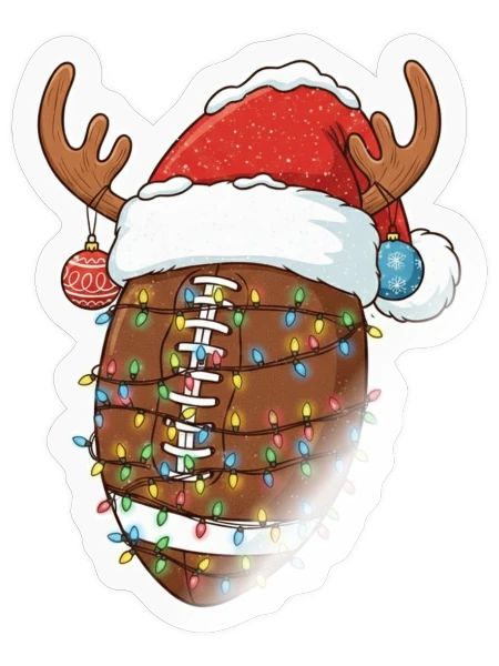 Festive Roast Reindeer Lights - Sticker - transparent glossy - Front