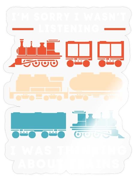 Railroad Train Conductor - Sticker - transparent glossy - Front