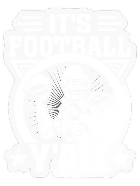 It's Football Y'all Bold Graphic - Sticker - transparent glossy - Front