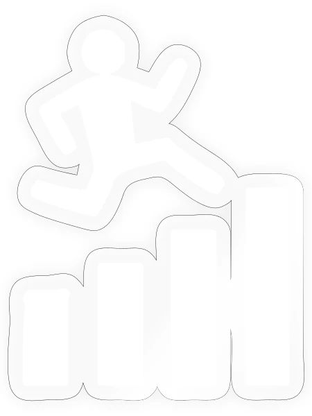 Courir vers l’objectif - Sticker - brillant transparent - Devant