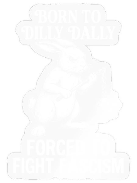 Anti-Fascism Bunny Defender - Sticker - transparent glossy - Front