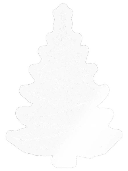 Merry Christmas Pine Tree Drawing Print - Sticker - transparent glossy - Front