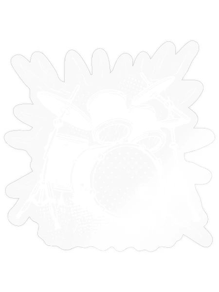 Drum Set Graphic - Sticker - transparent glossy - Front
