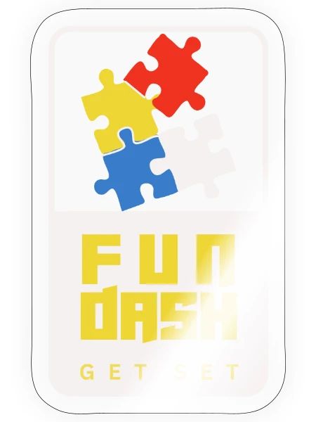 FunDash Puzzle Pieces - Sticker - transparent glossy - Front