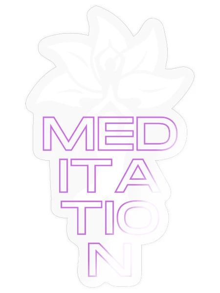 Meditation - Sticker - transparent glossy - Front