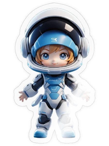 Astronaut kid - Sticker - transparent glossy - Front