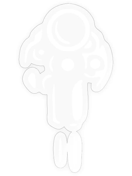 Wild West Revolver Silhouette Western - Sticker - transparent glossy - Front