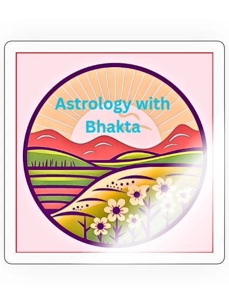 Astrology with Bhakta - Sticker - transparent glossy - Front