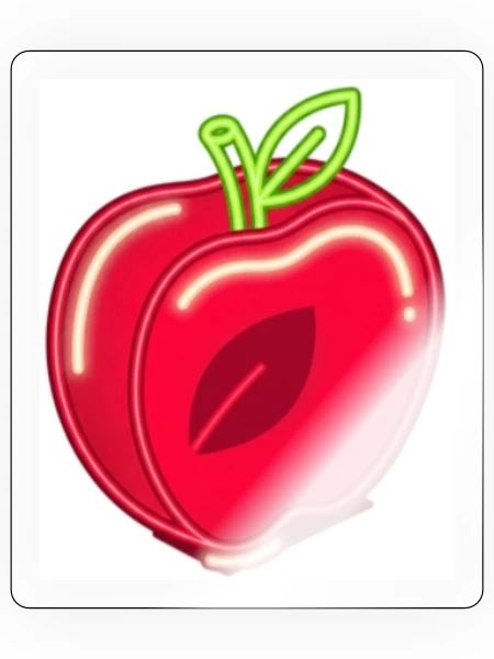 Redapple Neon - Sticker - brillant transparent - Devant