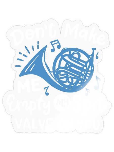 French Horn Player French Hornist - Sticker - transparent glossy - Front
