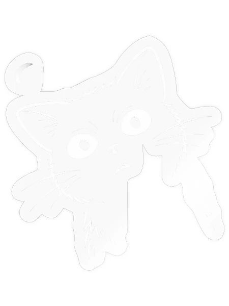 Surprised cat. - Sticker - transparent glossy - Front
