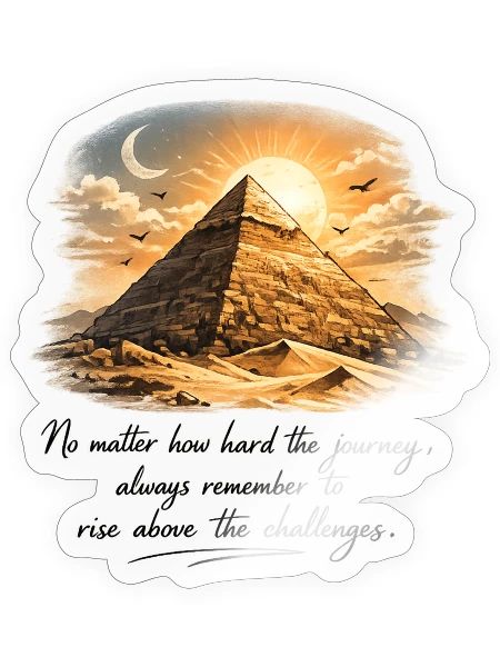Pyramid desert  - Sticker - transparent glossy - Front