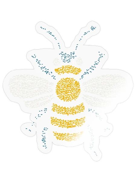 Golden Bee Seed Mosaic - Sticker - transparent glossy - Front
