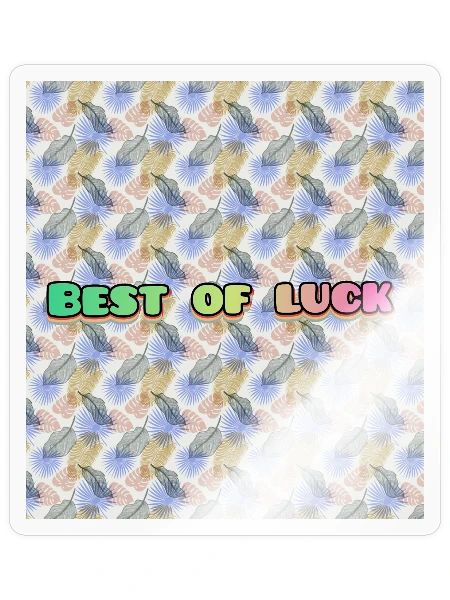 Best Of Luck - Motivational Gift T-Shirt - Sticker - transparent glossy - Front