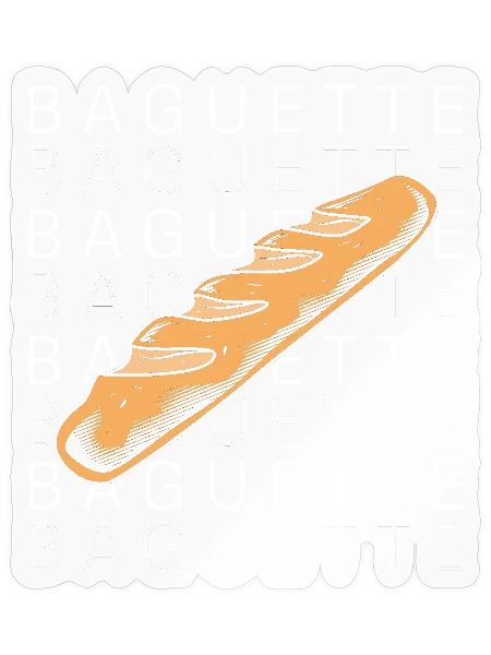 French Bread Baguette - Sticker - transparent glossy - Front