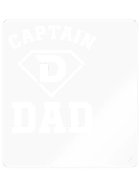 Captain Dad Shield - Sticker - transparent glossy - Front