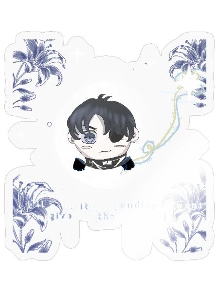 Celestial Chibi Character - Cute - Sticker - transparent glossy - Front