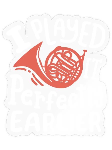 French Horn Player French Hornist - Sticker - transparent glossy - Front