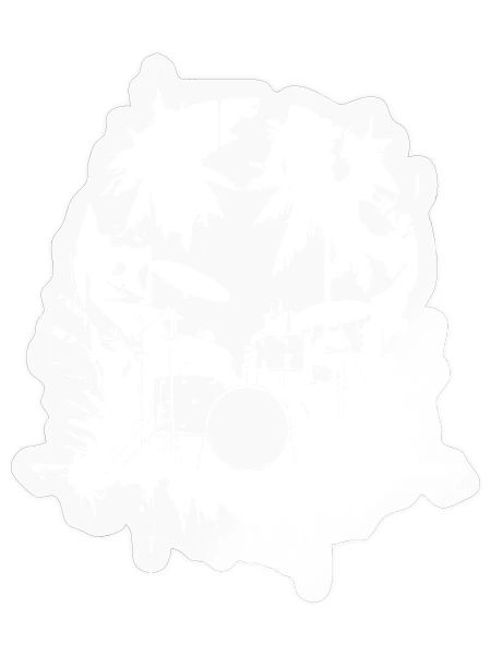 Drum Kit Graphic - Sticker - transparent glossy - Front