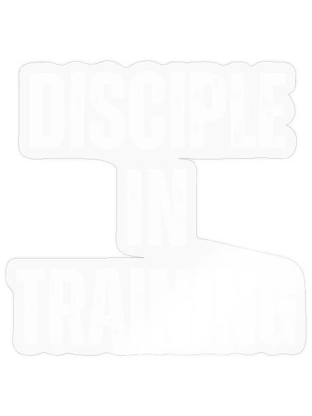 Disciple in training barbell Christian - Sticker - transparent glossy - Front