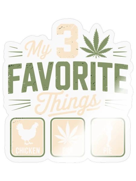 Funny Weed and Cannabis - Sticker - transparent glossy - Front