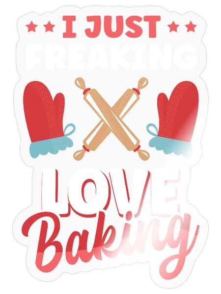Bake Bakers Love Baking - Sticker - transparent glossy - Front