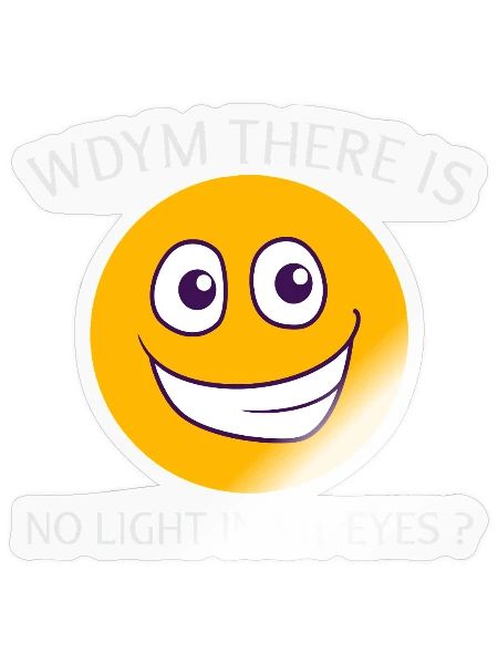 No Light In My Eyes Emo ji - Sticker - transparent glossy - Front