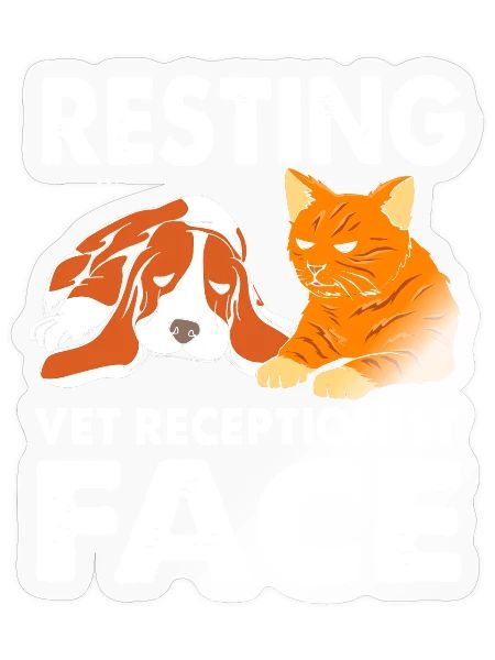 Med Receptionist Veterinary Reception - Sticker - transparent glossy - Front