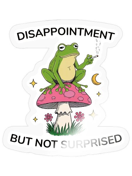 Disappointment But Not Surprised - Sticker - transparent glossy - Front