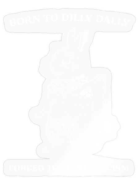 Brave Rabbit Against Fascism - Sticker - transparent glossy - Front