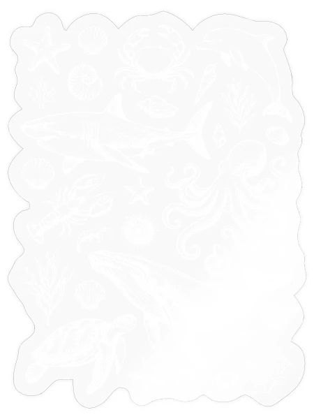 Undersea Silhouette Ocean Life - Sticker - transparent glossy - Front