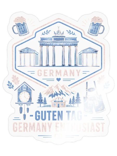 Germany-Deutschland-German Brandenburg Gate - Sticker - transparent glossy - Front