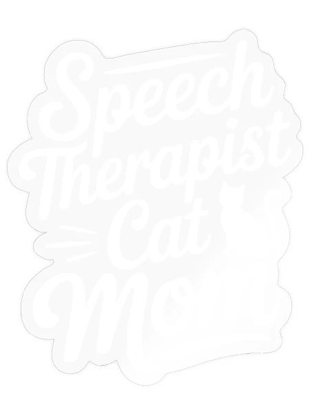 Speech Therapist Cat Mom - Sticker - transparent glossy - Front