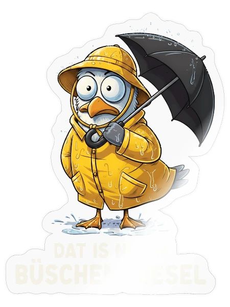 Thats Just A Little Drizzle Seagull Rain - Sticker - transparent glossy - Front