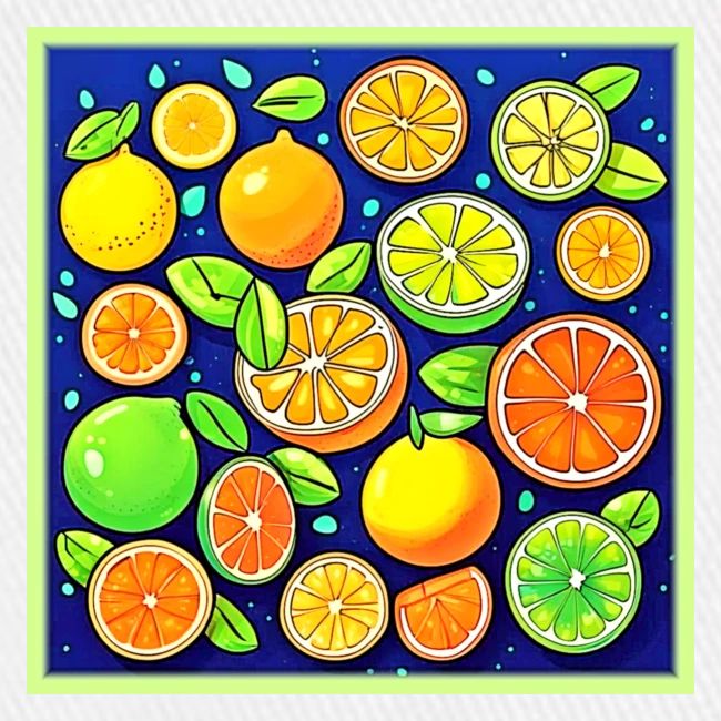 Fresh Citrus Slice Pattern