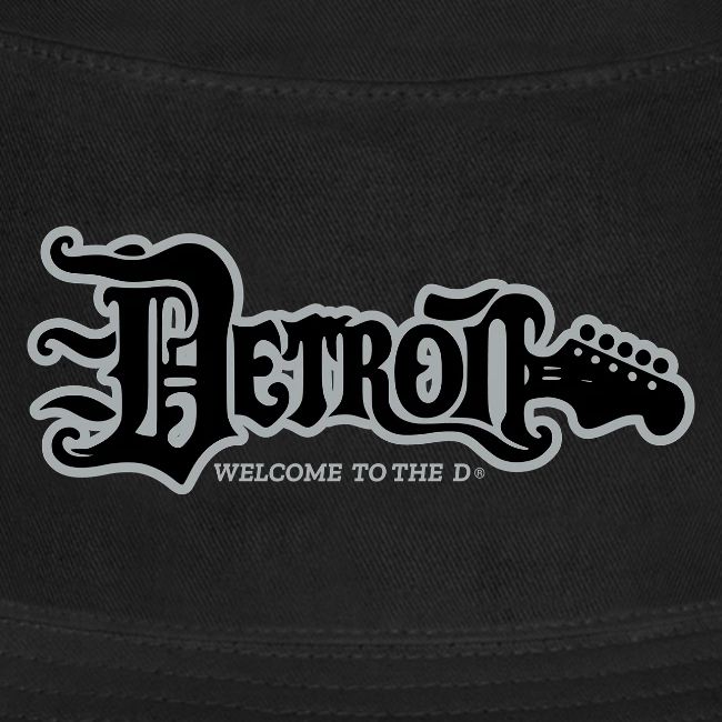 DETROIT GUITAR WTTD BLK SLR REG FONT