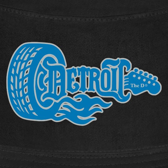 The D® - Detroit Wheel Guitar with Flames Bl Slvr