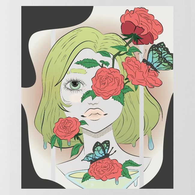 Girl with Rose Vine