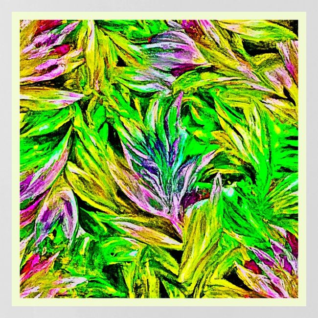 Vibrant Plant Strokes Design