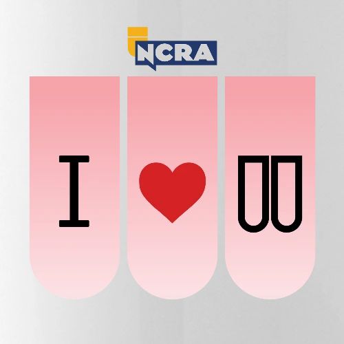 I heart steno logo 2600x200dpi - 16 oz Travel Mug