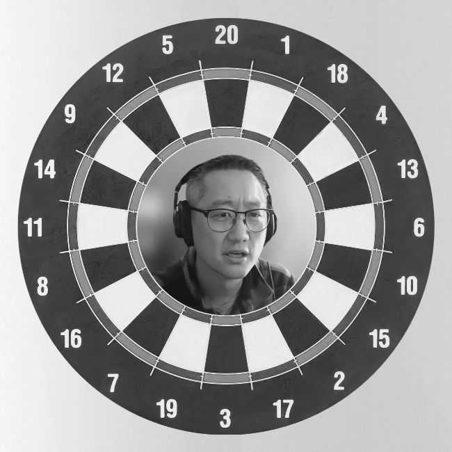 Producer Jay on a Dartboard