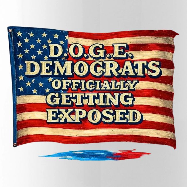 D.O.G.E. American Flag Retro